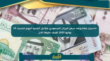 «أسرار مفاجئة» سعر الريال السعودي مقابل الجنيه اليوم السبت 19 يوليو 2025 تعرف عليها الآن
